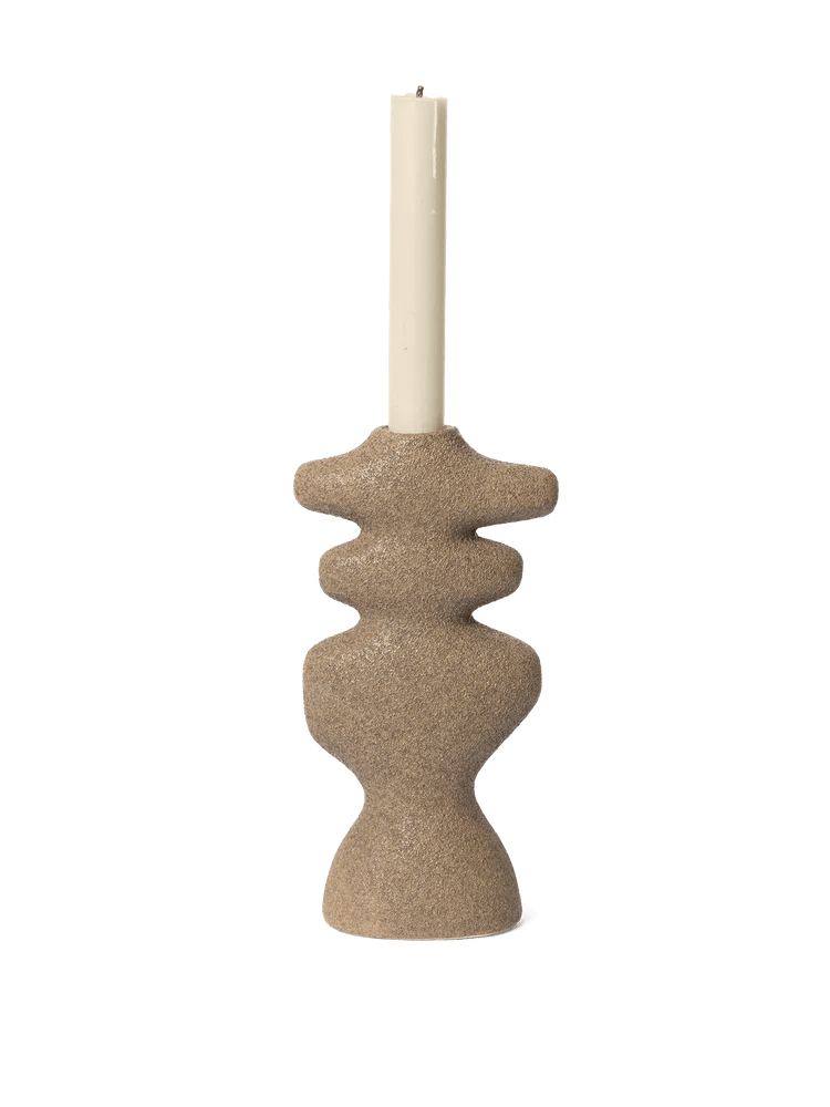 Yara Candle Holder - Large -  Dark Sand