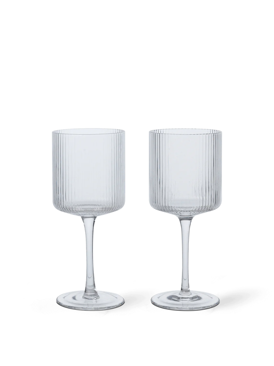 Ripple Wine Glasses - Clear