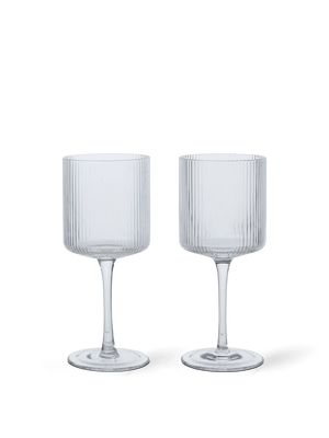 Ripple Wine Glasses - Clear