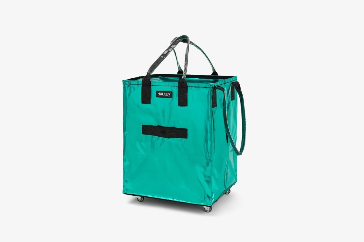 Hulken large teal bag with sturdy handles and spacious interior, perfect for everyday use and stylish storage.