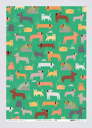 'Cats & Dogs' Gift Wrap