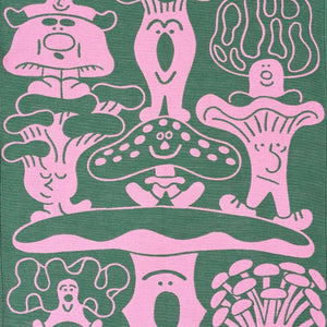 Mushrooms Woven Cotton Tea Towel