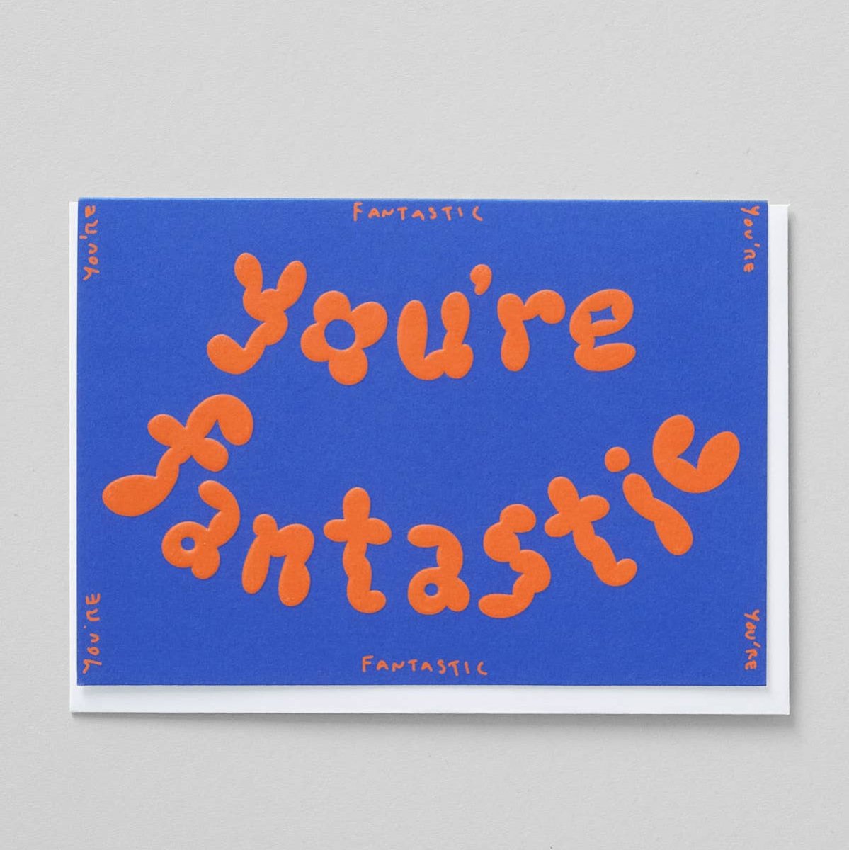 Grußkarte „Du bist fantastisch“ mit Prägung