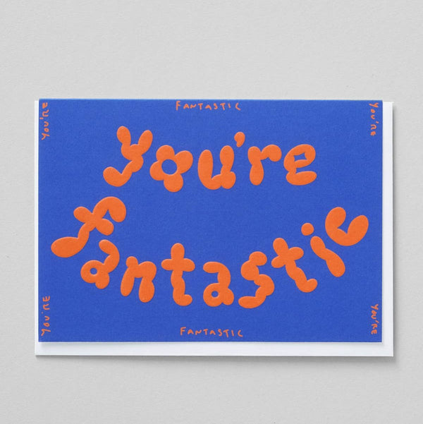 Grußkarte „Du bist fantastisch“ mit Prägung