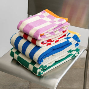 Marina Stripe Handtuch: Grün / Badetuch