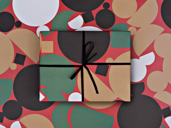 Moonscape Christmas Flat Gift Wrap