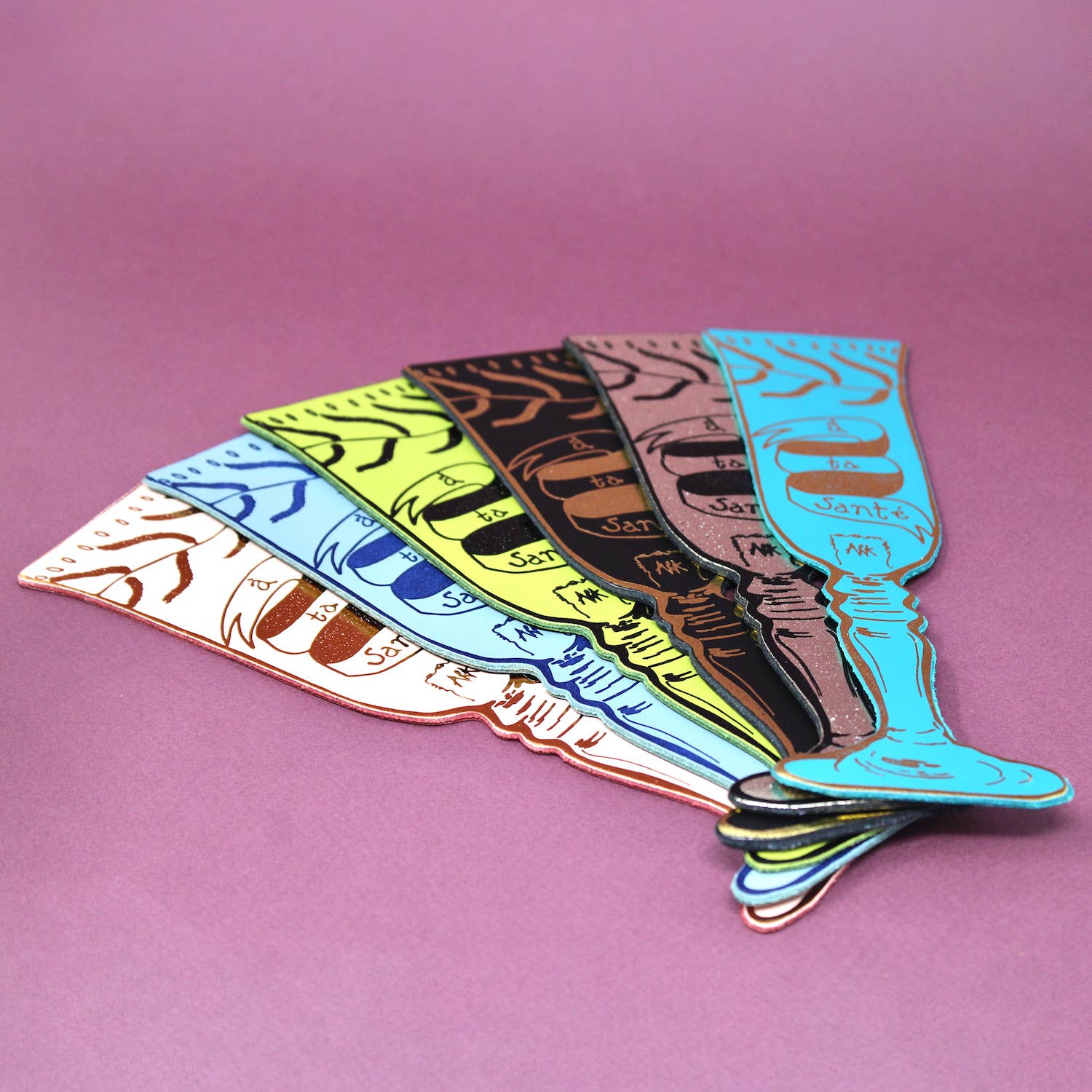 Wine Glass Bookmark: Black