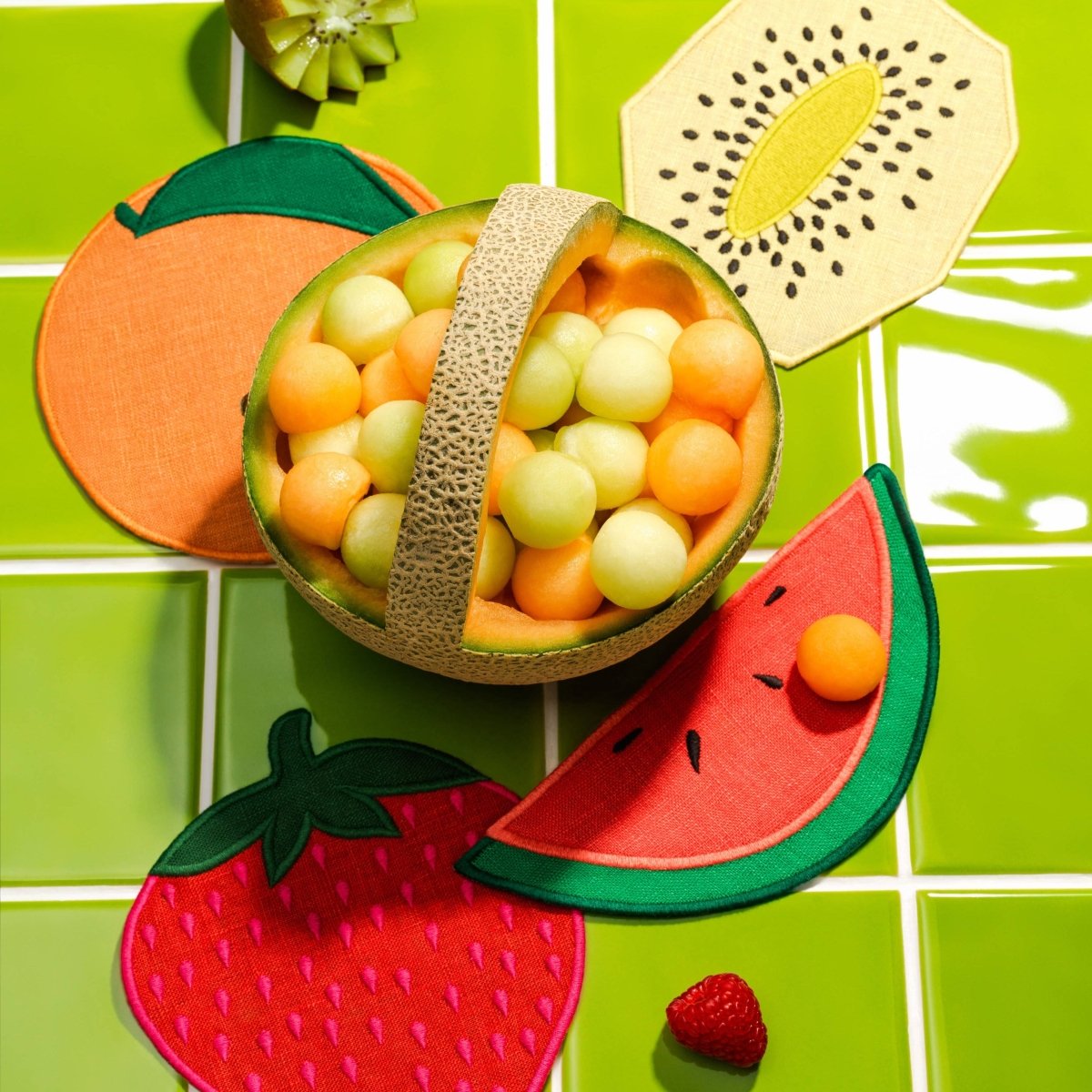 Fruit Salad Cocktail Napkins - Set Of 4