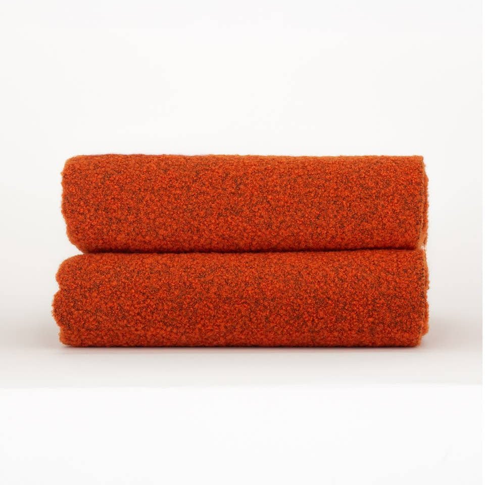 Paris Bouclé Wool Throw - Orange