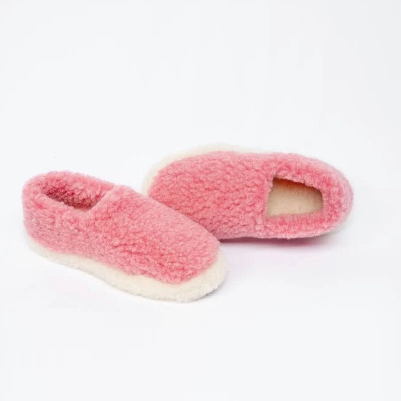 Unisex Wool Slippers - Pink