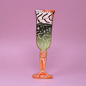 Wine Glass Bookmark: Black