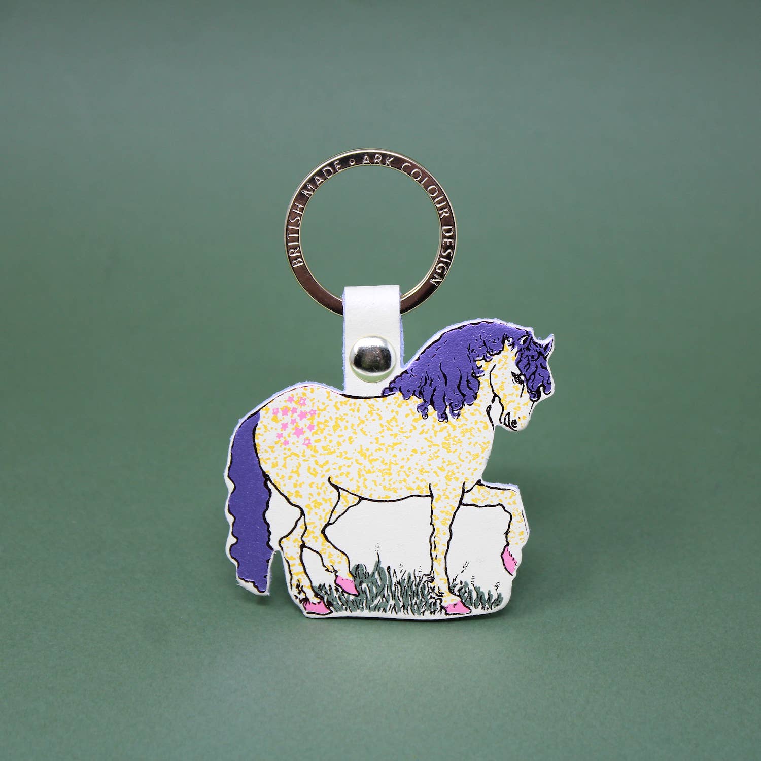 Horse Key Fob: Cream