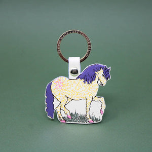 Horse Key Fob: Cream