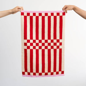 Clubhouse Stripe Towel: Blue / Bath Towel