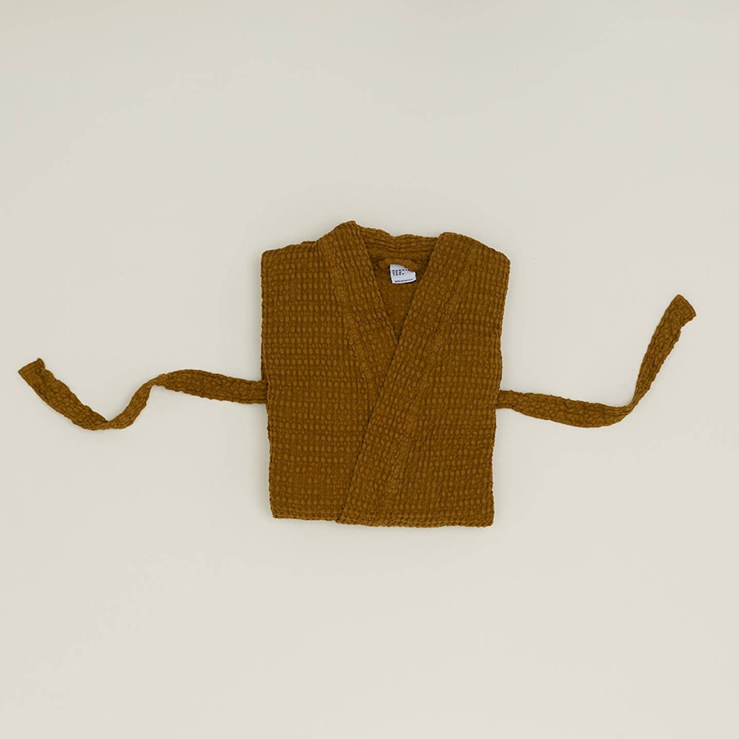 Simple Waffle Bathrobe - Bronze: Large