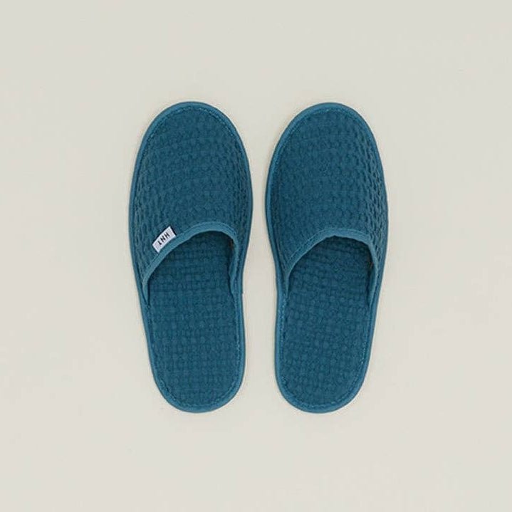 SIMPLE WAFFLE SLIPPERS - PEACOCK: LARGE