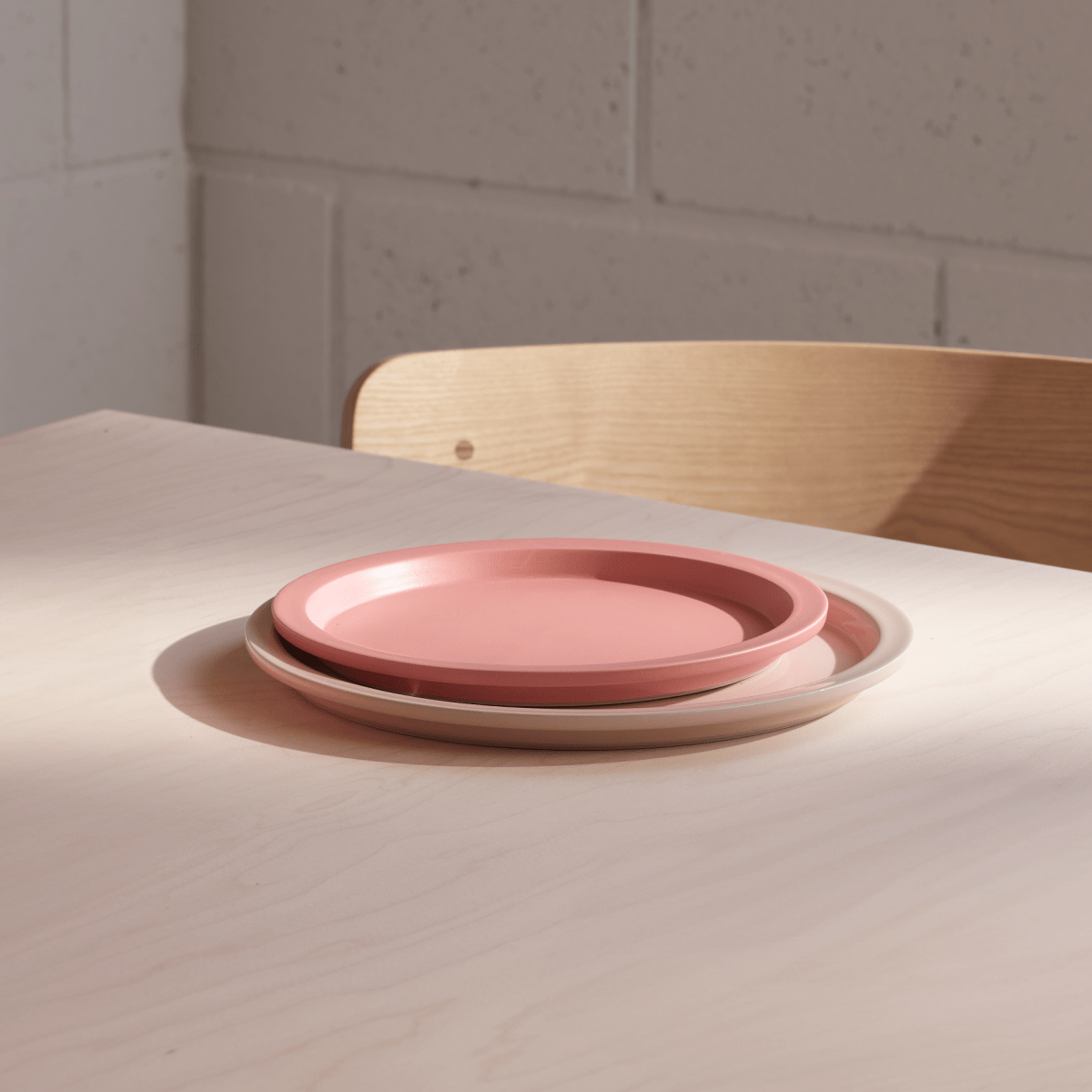 NEU Dinner Plate set of 2: Gloss Soft Pink