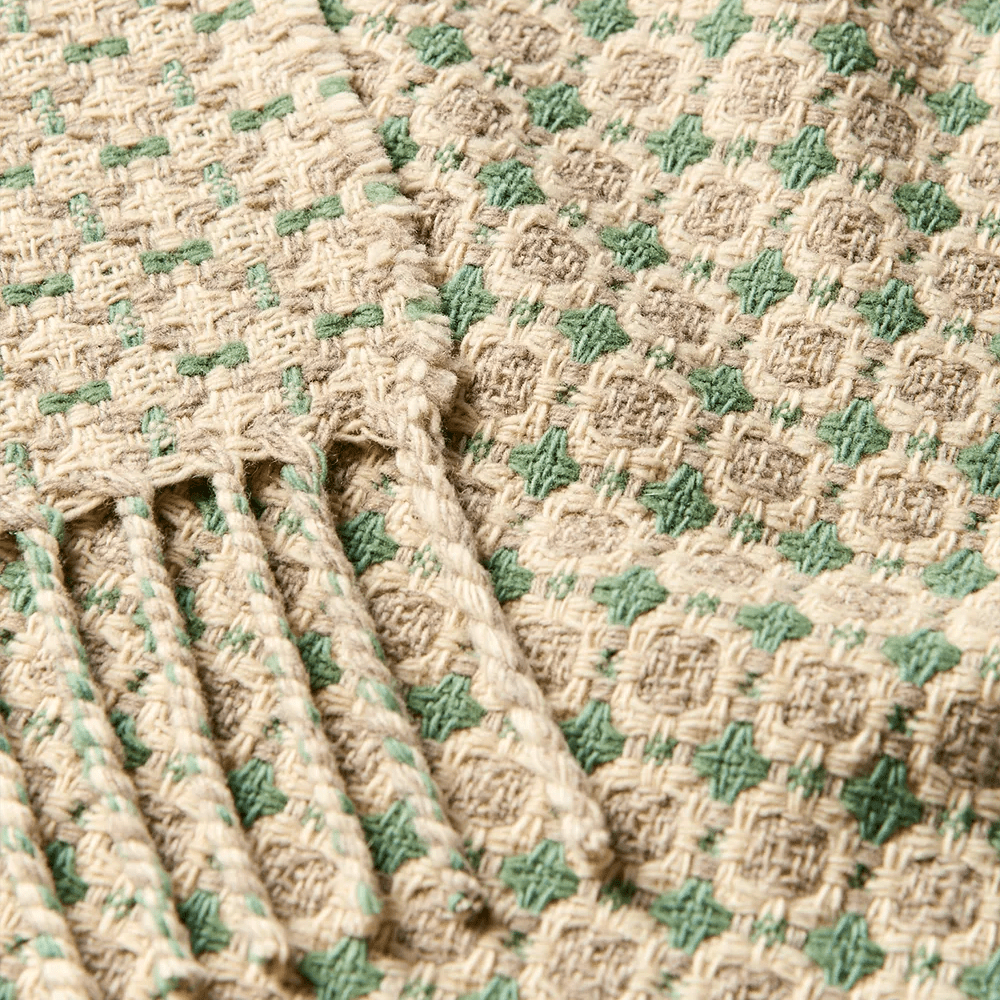 Manta Vintage 1956: Eucalipto - Baumwoll Decke