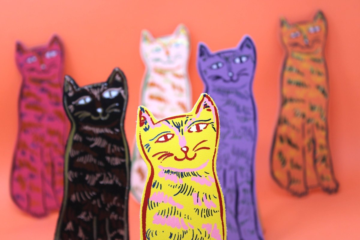 Cat Tails Bookmark: Pale Pink