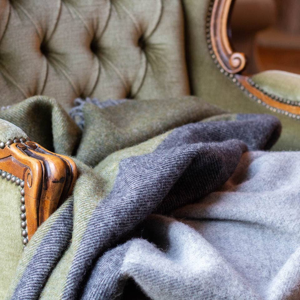 Lancelot Plaid Wool Throw