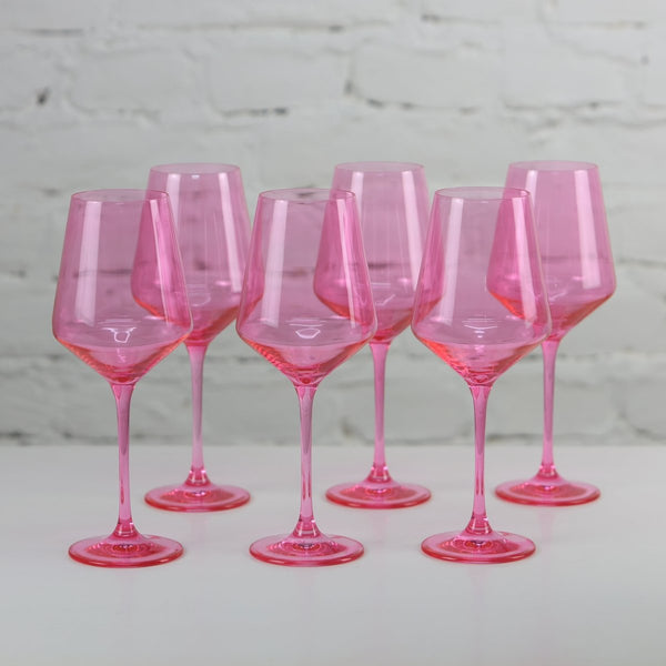 Coloured Wine Glass, Set of 6 Pieces, Doll House