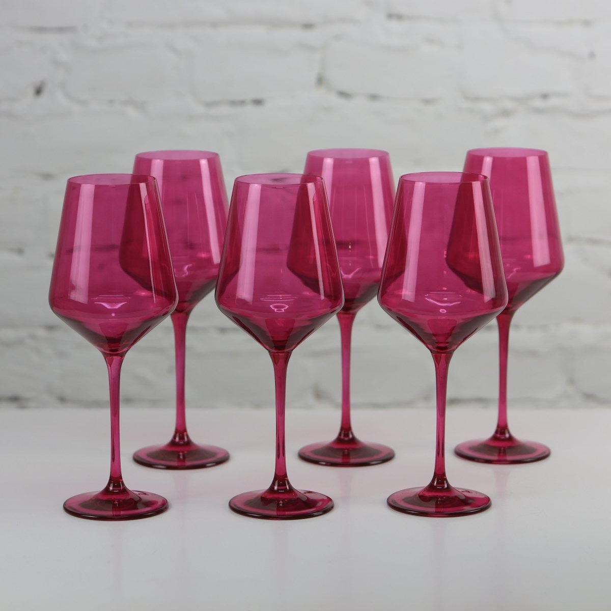 Coloured Wine Glass, Set of 6 Pieces, Black Cherry