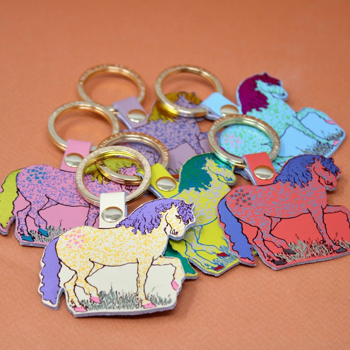 Horse Key Fob: Cream