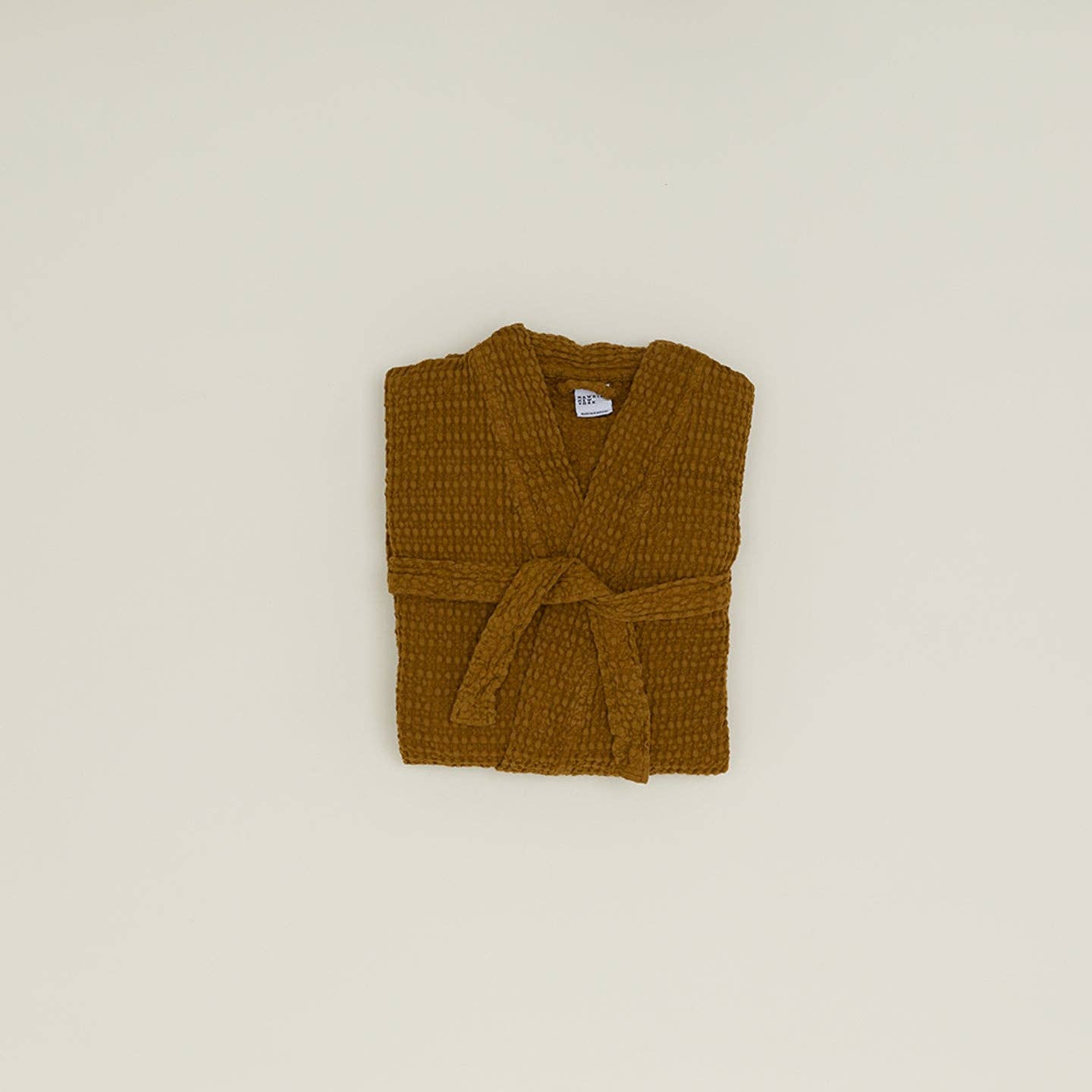 Simple Waffle Bathrobe - Bronze: Large