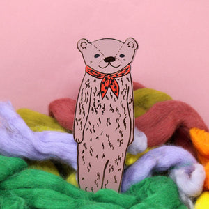 Bear Bookmark: Gold