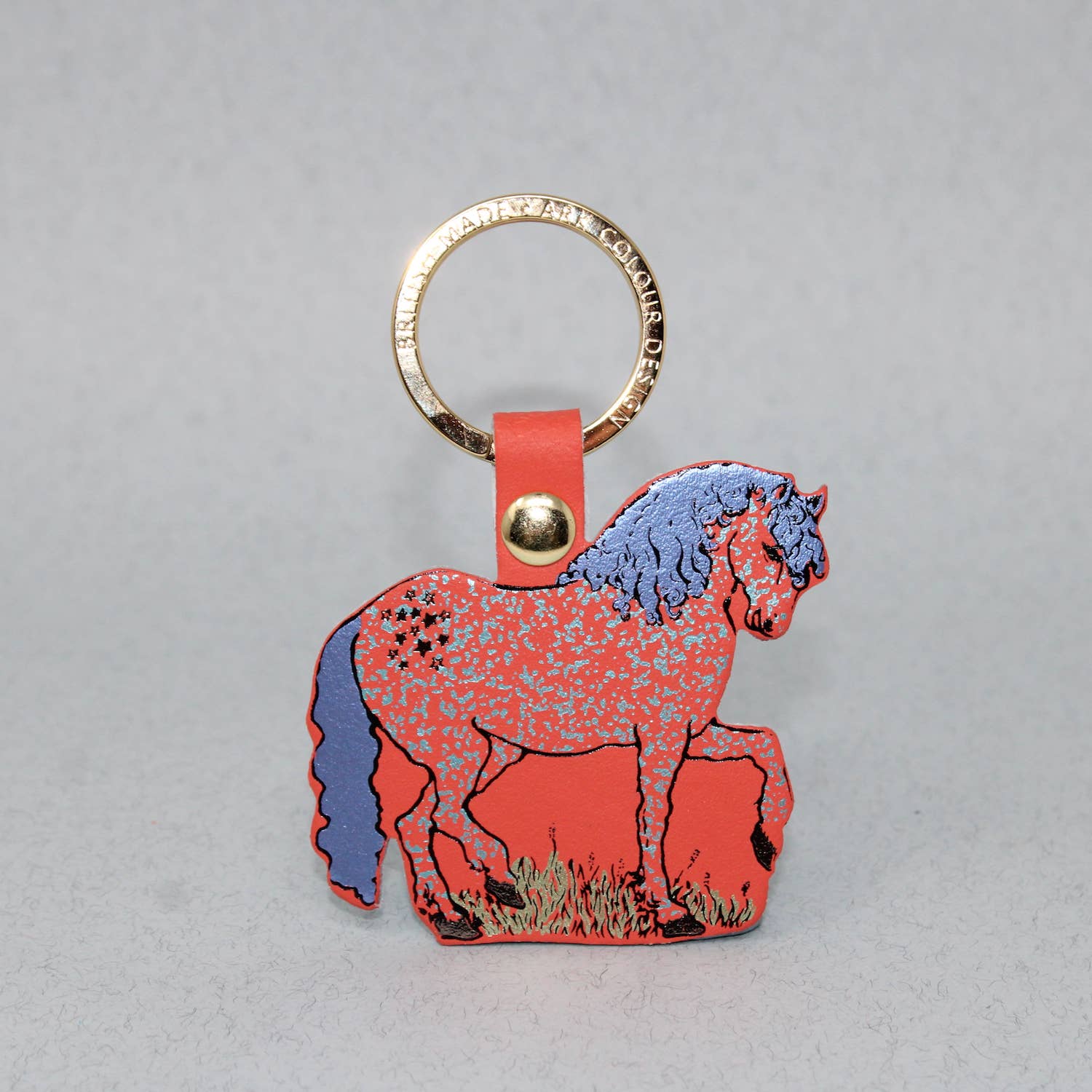 Horse Key Fob: Cream