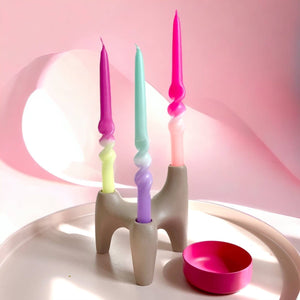 Dip Dye Swirl Candle