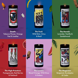 Tarot Mystery Card Candle - 6" Tall & 60 Hr Burn, Surprise