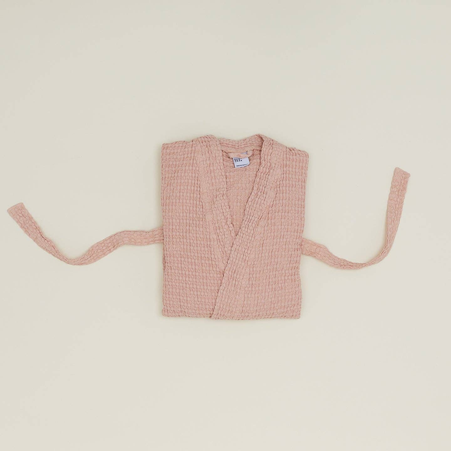 Simple Waffle Bathrobe - Blush: Large