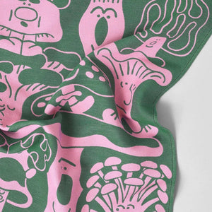 Mushrooms Woven Cotton Tea Towel