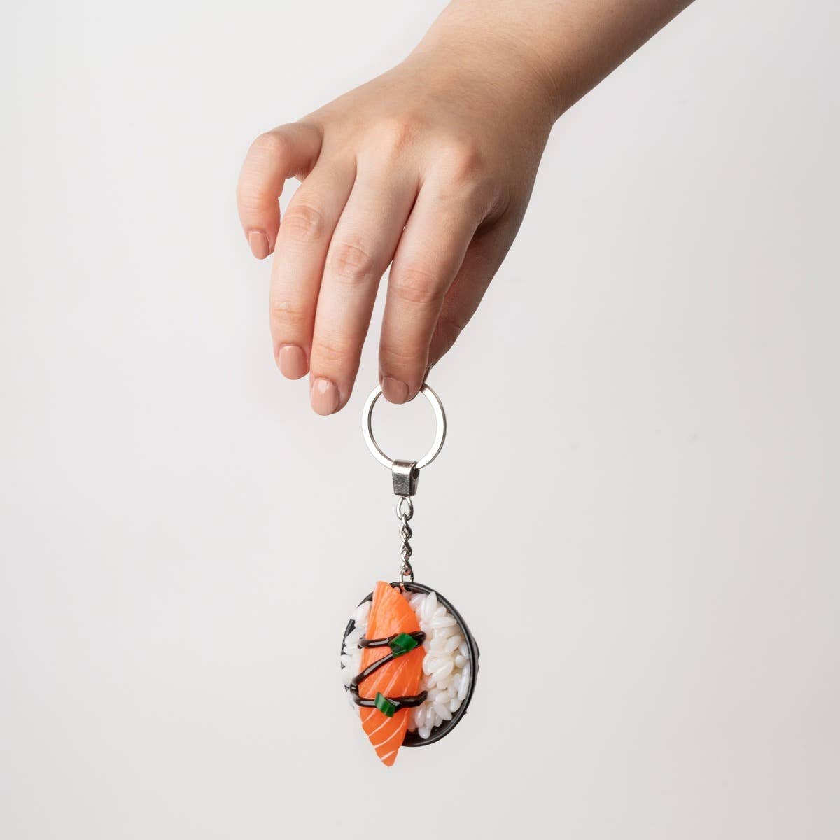 Keychain Salmon Sashimi Rice Bowl