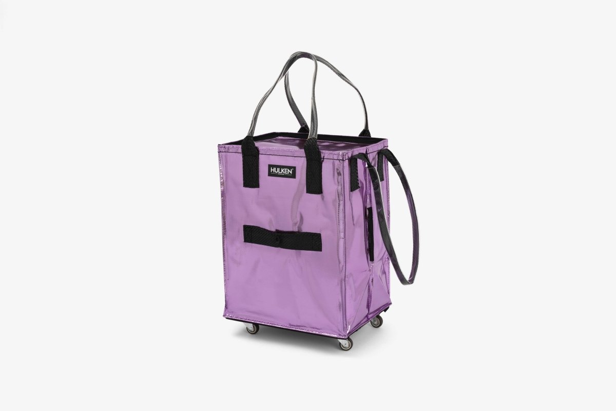 Medium Hulken Bag in lilac color with adjustable straps and spacious interior, showcasing its stylish and functional design.