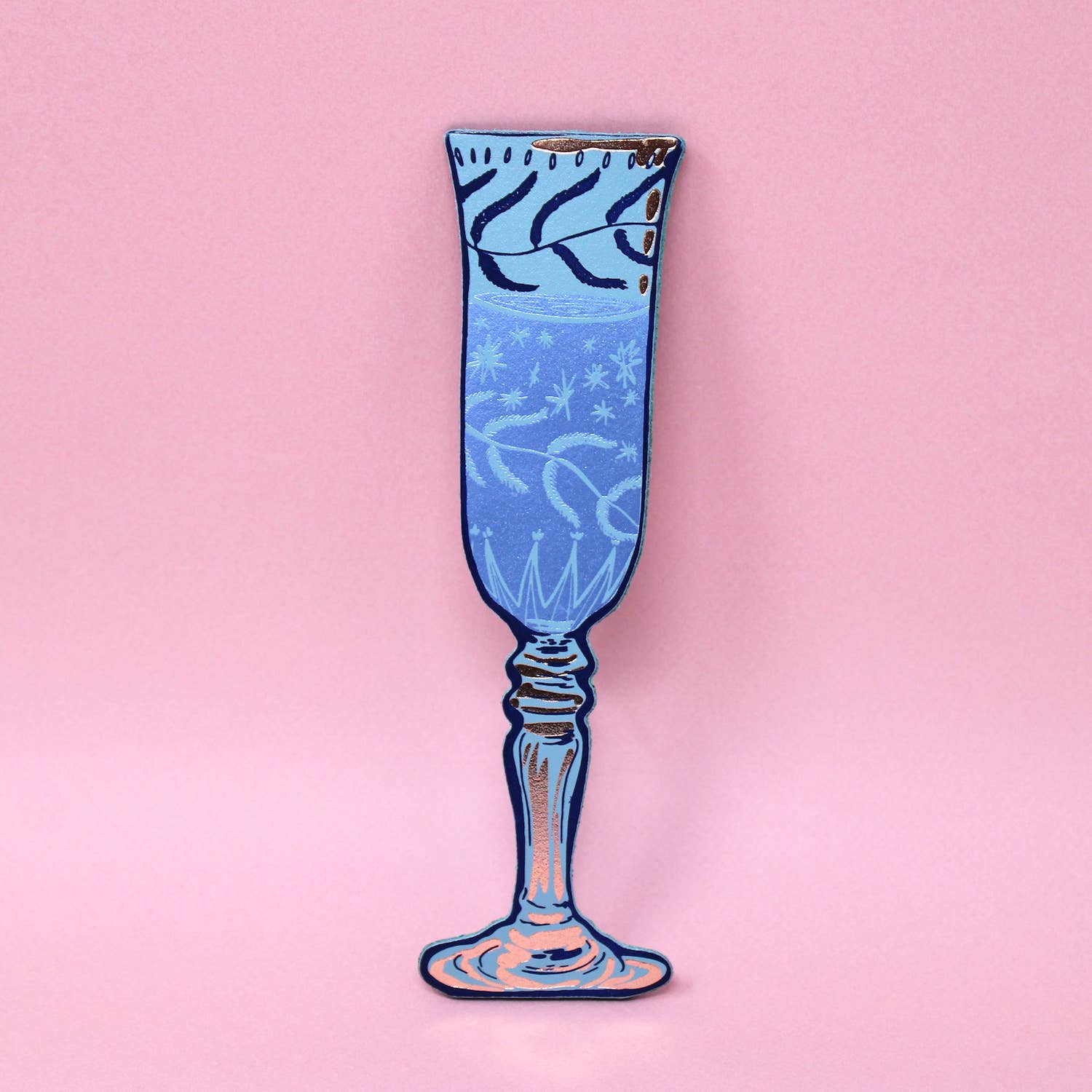 Wine Glass Bookmark: Turquoise