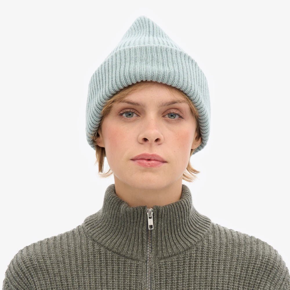 Nachhaltiges Beanie aus recycelter Merinowolle