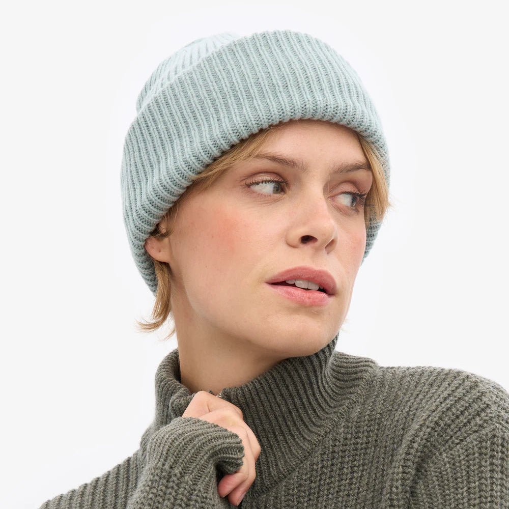 Nachhaltiges Beanie aus recycelter Merinowolle