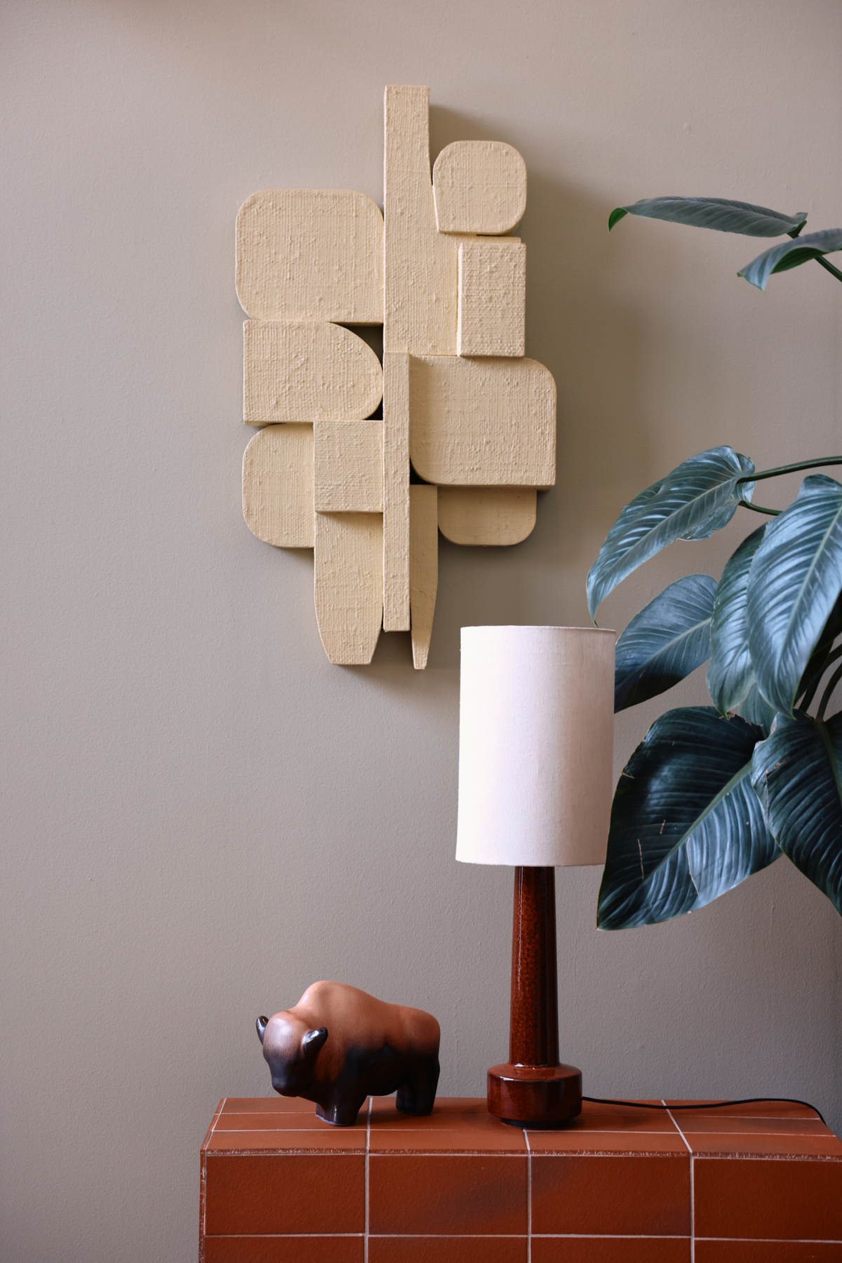 Cilinder lamp shade natural linen, Ø24,5cm x h24,5cm