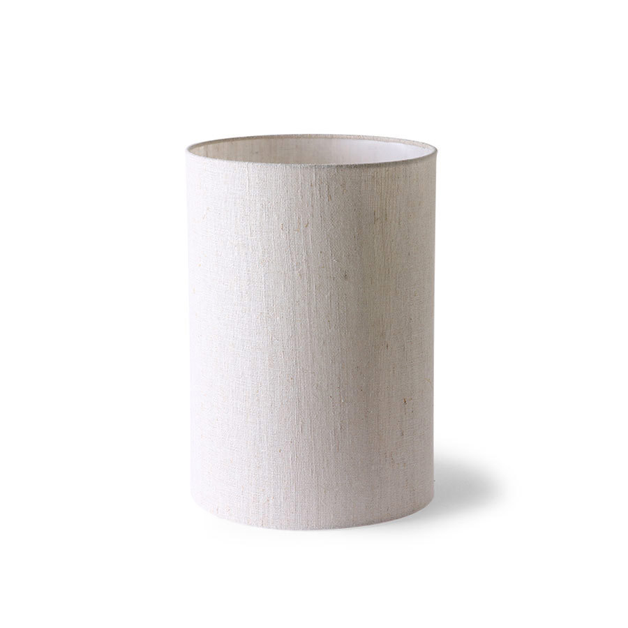 Cilinder lamp shade natural linen, Ø24,5cm x h24,5cm
