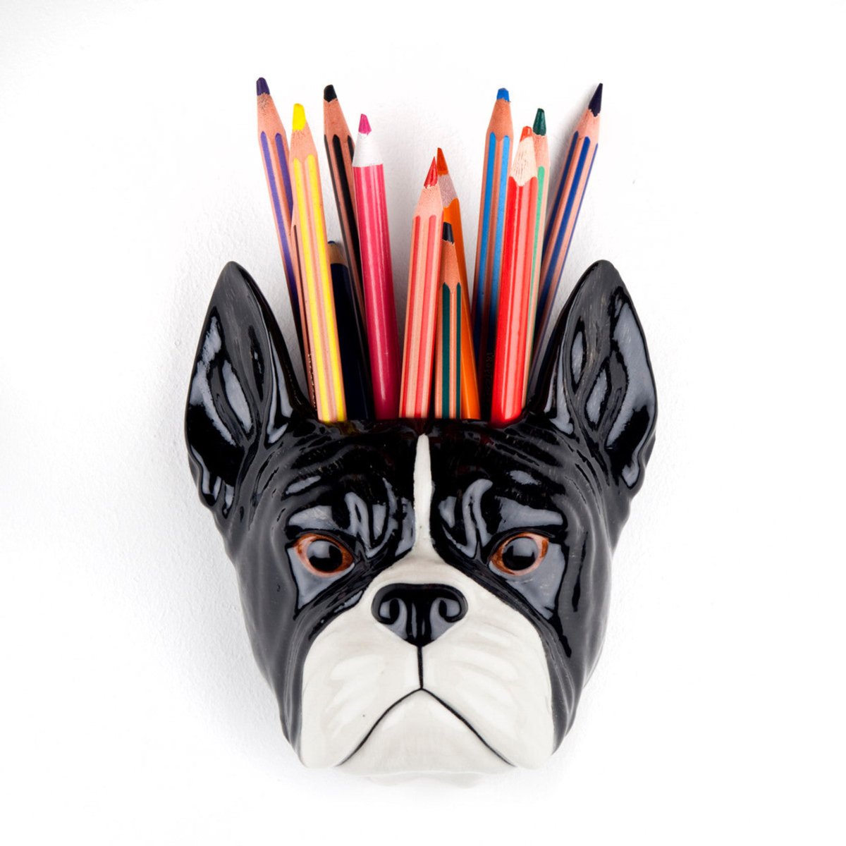 French Bulldog Wand-Vase