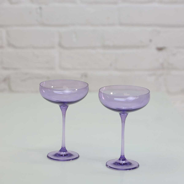 Coloured Cocktail Glasses, Set of 2 Pieces, Violet Thirst
