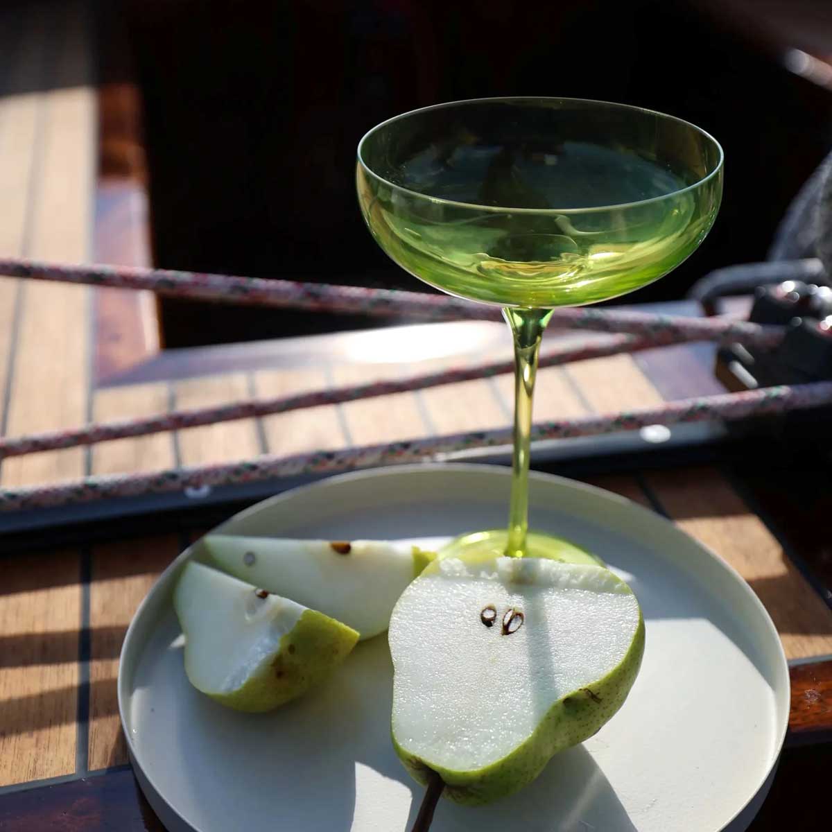 Coloured Cocktail Glasses, Set of 6 Pieces, Wasabi