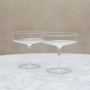 Ripple Champagne Saucer Set of 2