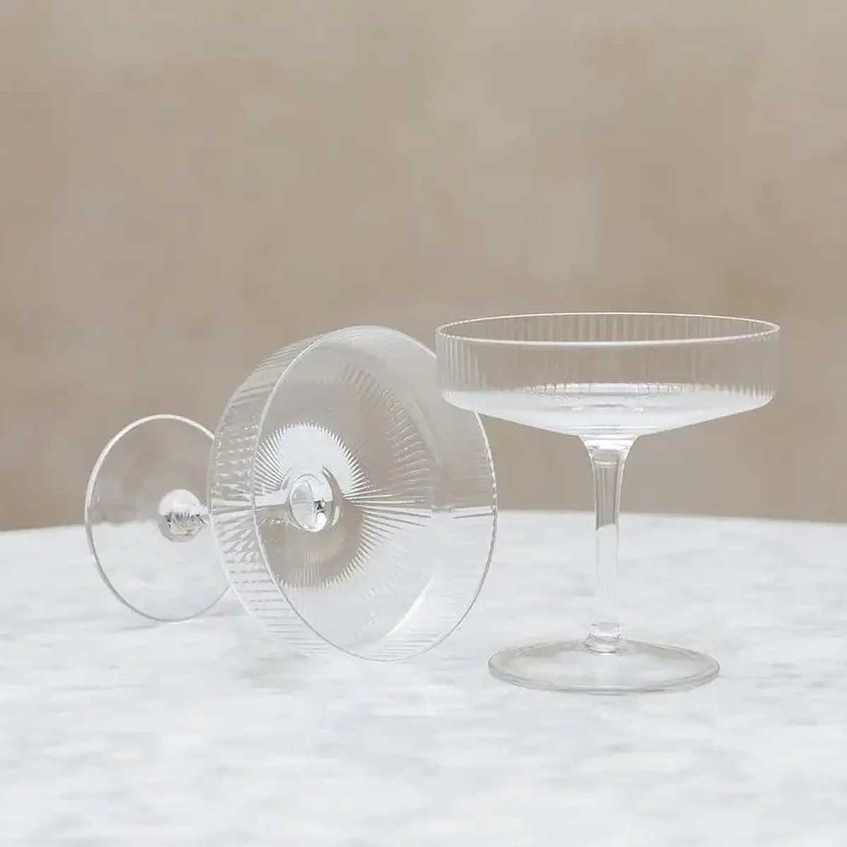 Ripple Champagne Saucer Set of 2