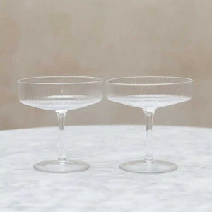 Ripple Champagne Saucer Set of 2