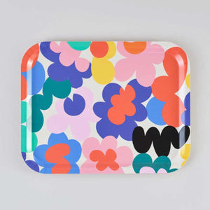 'Floral Burst' Rectangle Art Tray