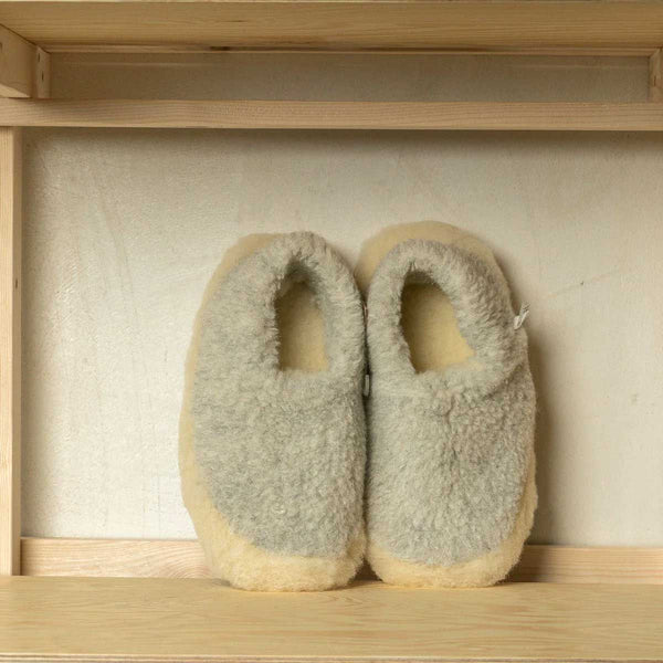 Unisex Wool Slippers - Grey