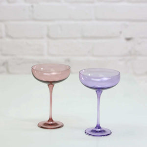Coloured Champagne Coupe, Combination Set of 2, Melodrama